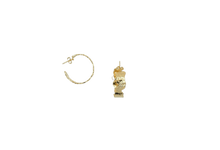Load image into Gallery viewer, FIJI 2cm hammered hoops